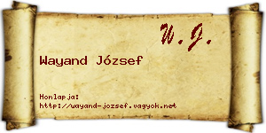 Wayand József névjegykártya