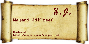 Wayand József névjegykártya