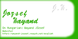 jozsef wayand business card